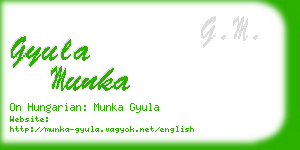 gyula munka business card